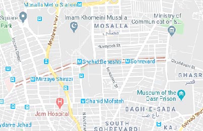 نقشه خیابان شهید بهشتی