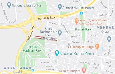 نقشه خیابان کاویان